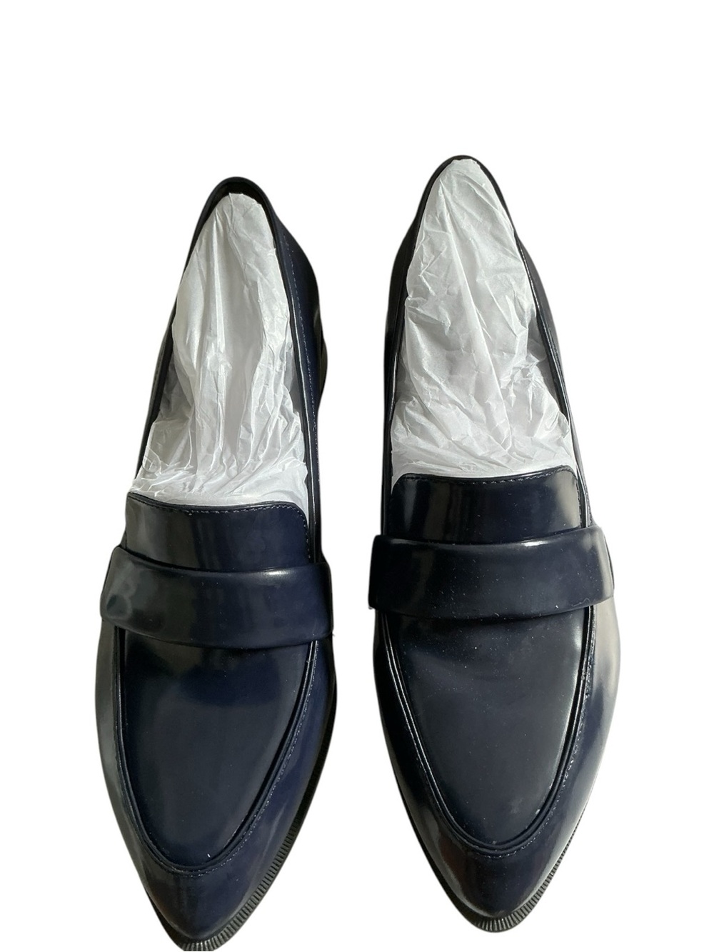 Nine West Women’s Dark Navy Patent Leather Slip-On Loafers
